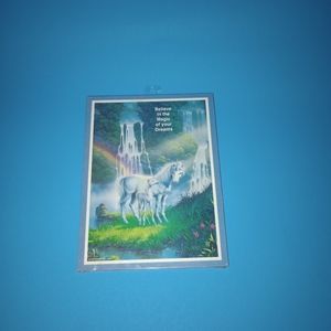 Unicorn Wall Plaque Graphic Greetings Believe in the Magic of Dreams Sealed Vtg